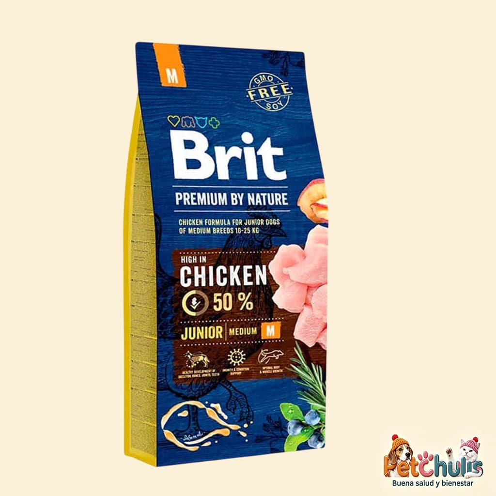 Brit Premium Junior Medium 15kg + 3kg gratis
