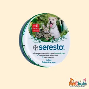 Collar Antipulgas Seresto para gatos y perros chicos menos de 8kg