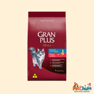 Gran Plus Menu Gato Adulto Castrado Carne y Arroz