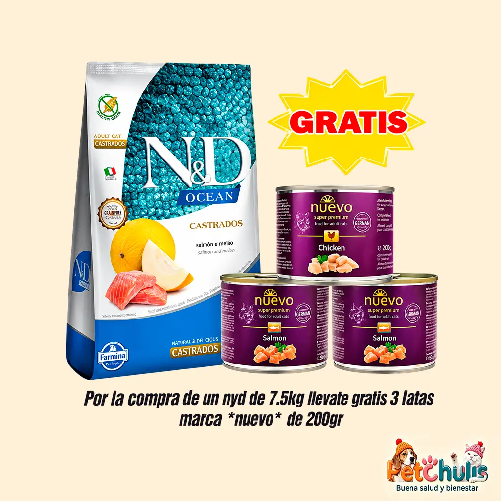 NyD Feline Castrados Frango 7.5kg