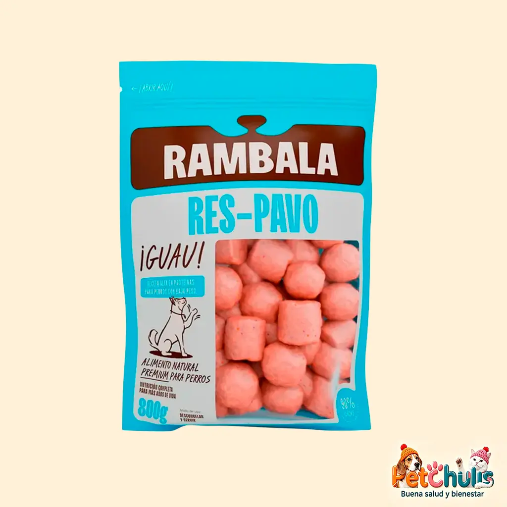 Rambala Alimento Barf Premium Res & Pavo 800g