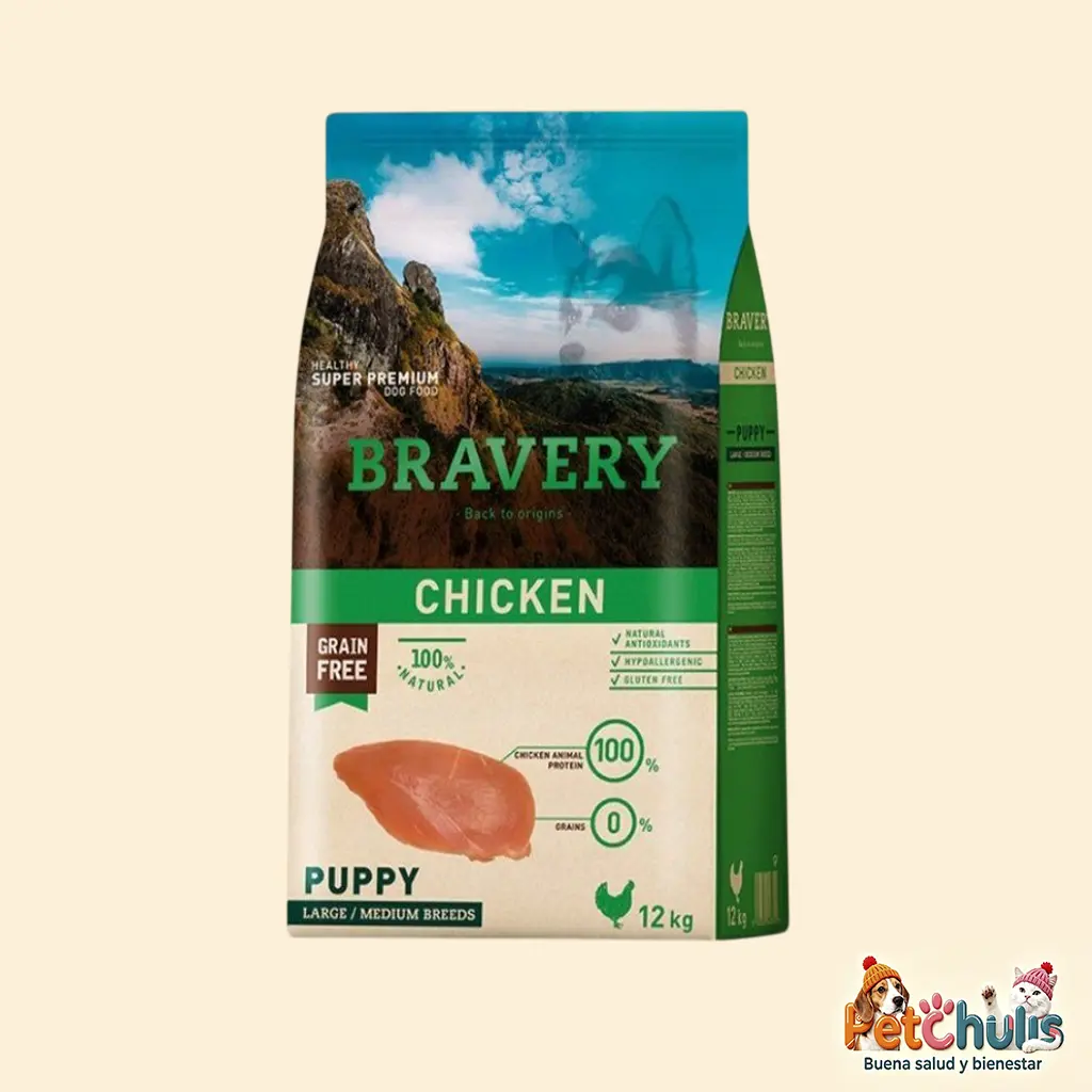 Bravery Chicken Dog Puppy Razas Medianas y Grandes