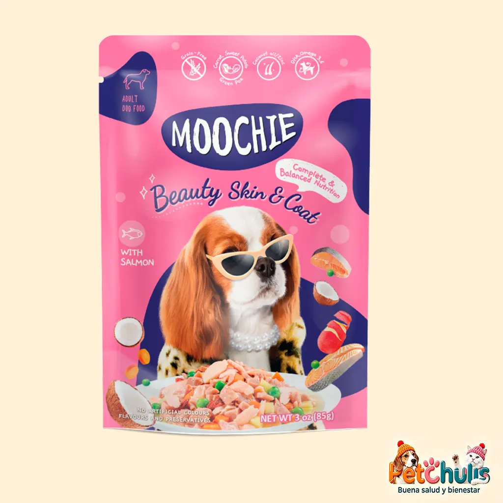 Moochie Beauty Skin & Coat Salmón para Perros Adultos 85 g