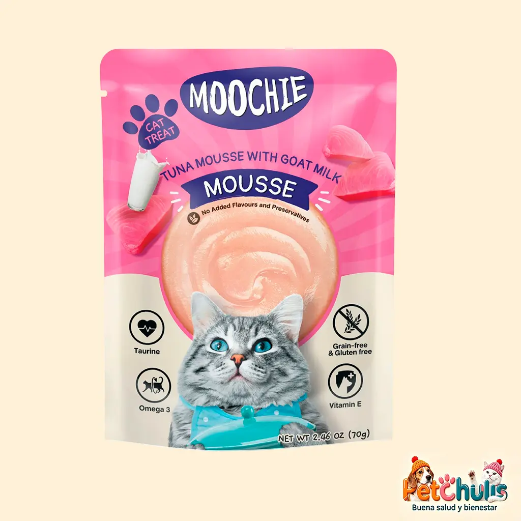 Moochie Mousse Atún con Leche de Cabra 70 g