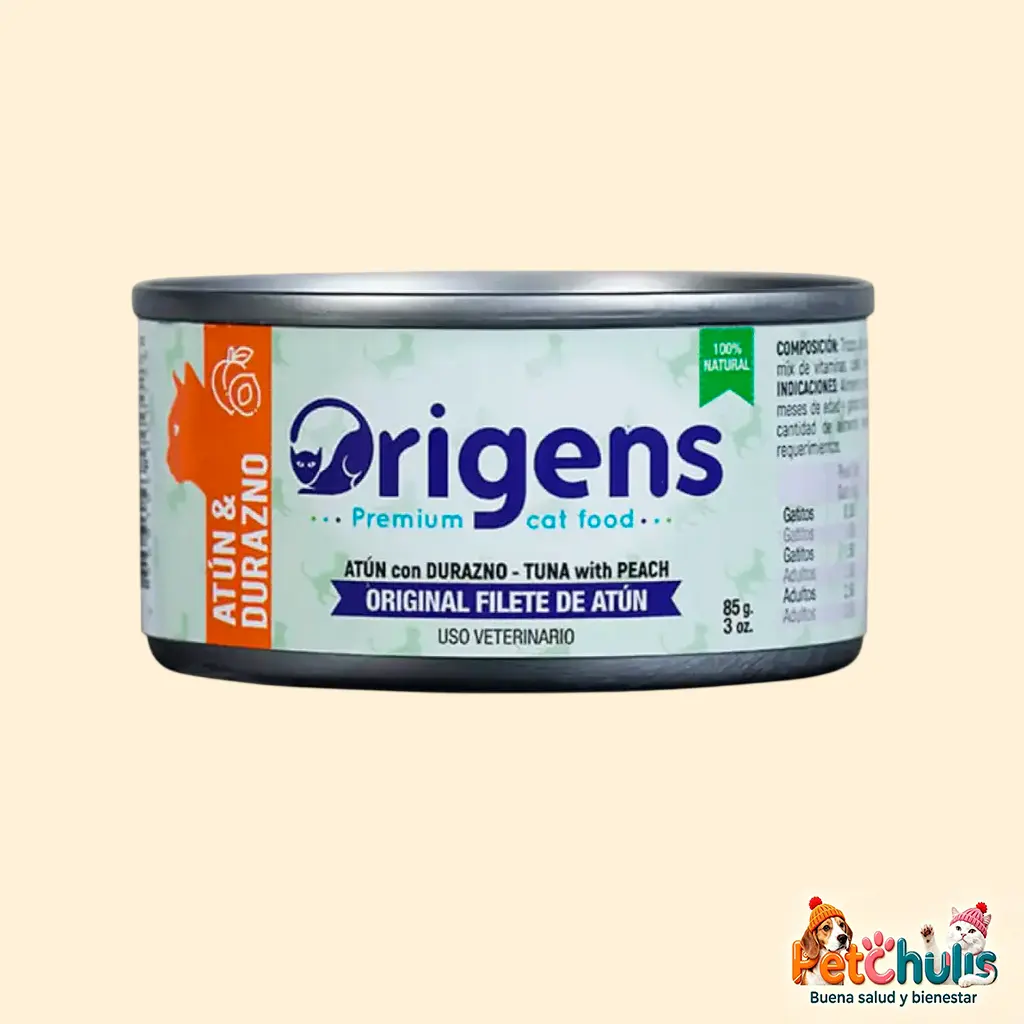Origens Filete de Atún con Durazno para Gatos 85 g