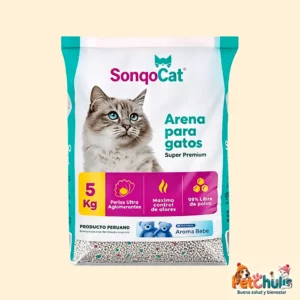 Arena Perlada Aroma Bebé Sonqo Cat para Gatos 5kg