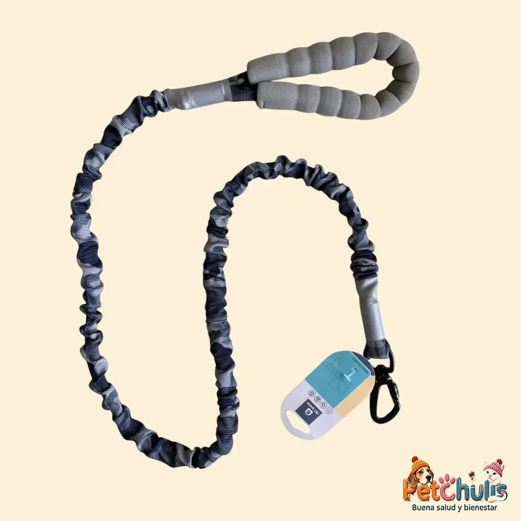 Correa de Tiro Elástica Camuflada de 1.2 m para Perros