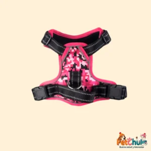 Pechera Con Broches Traseros Para Mascotas Rosa Camuflado Talla S